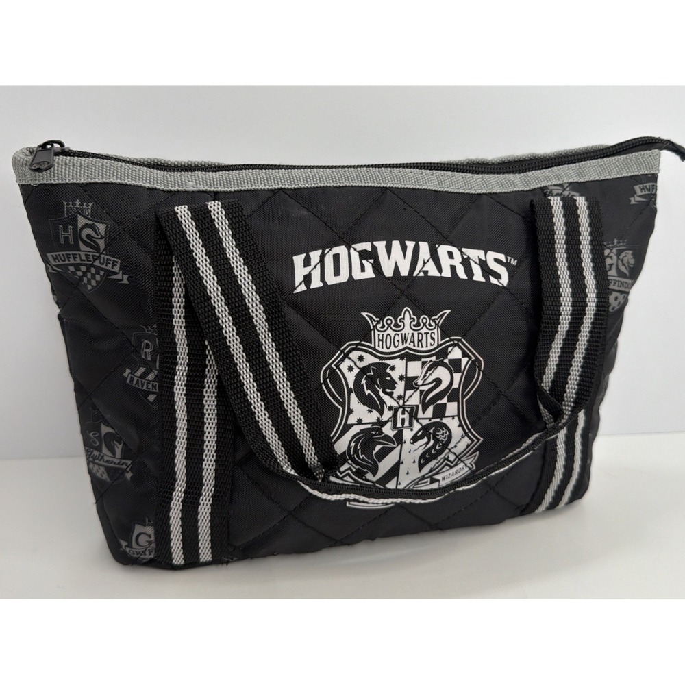 HARRY POTTER WIZARDING WORLD HOGWARTS SCHOOL INSULATED LUNCH BAG BLACK